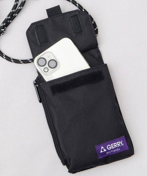 GERRY（ジェリー）の「撥水加工 リサイクルポリエステル（REPREVE） スマホ マルチミニショルダーバッグ（ショルダーバッグ・メンズ・マルチ/ブラック/ベージュ/グレー・FREE）」の18枚目の写真