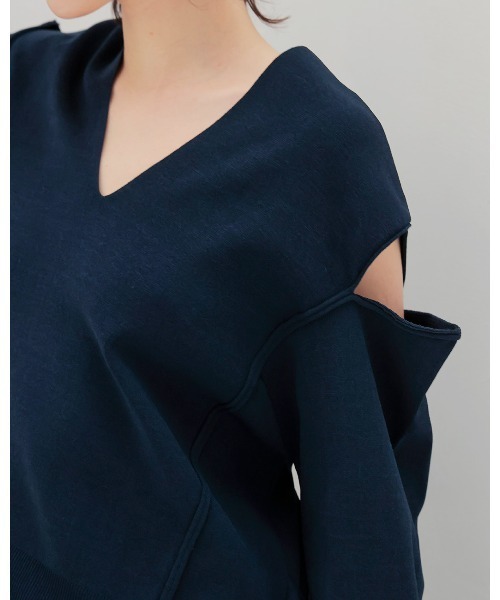 tシャツ slash sleeve Vneck pull(スラッシュスリーブVネックプルオーバー) レディース セール】slash sleeve Vneck pull(スラッシュスリーブVネック