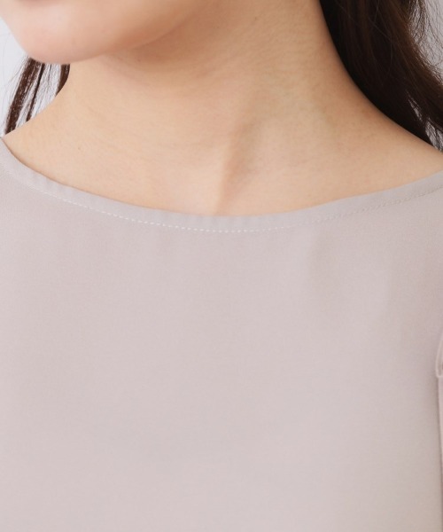 couture brooch(クチュールブローチ)の「【フェミニン・通勤】肩リボンシフォンブラウス(シャツ/ブラウス・レディース・ブラック/グレー/ホワイト系7・42/38/40)」の9枚目の写真