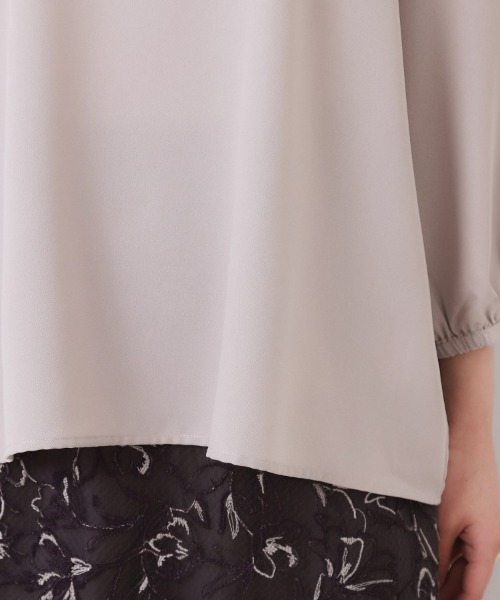 couture brooch(クチュールブローチ)の「【フェミニン・通勤】肩リボンシフォンブラウス(シャツ/ブラウス・レディース・ブラック/グレー/ホワイト系7・42/38/40)」の13枚目の写真