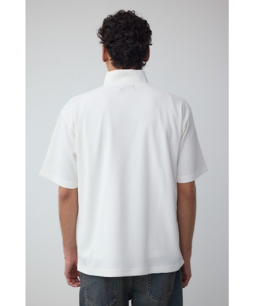 AZUL by moussy(アズールバイマウジー)の「ワッフルハーフジッププルオーバー(スウェット・メンズ・ホワイト/グリーン/グレー/ブラック・MEDIUM/LARGE)」の9枚目の写真