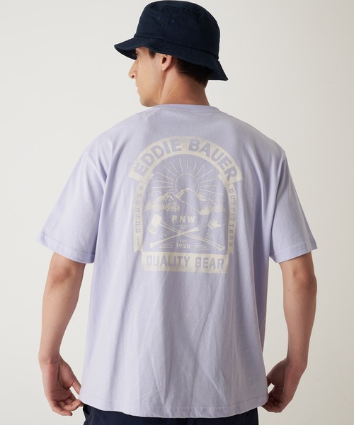 Eddie Bauer（エディーバウアー）の「グラフィックプリント Tシャツ（Tシャツ/カットソー・メンズ・ホワイト系2/ライトパープル/セージグリーン/ネイビー/ブラウン/ブラック/ホワイト系1/コーラル・L/M/XXL/XL/S）」の7枚目の写真