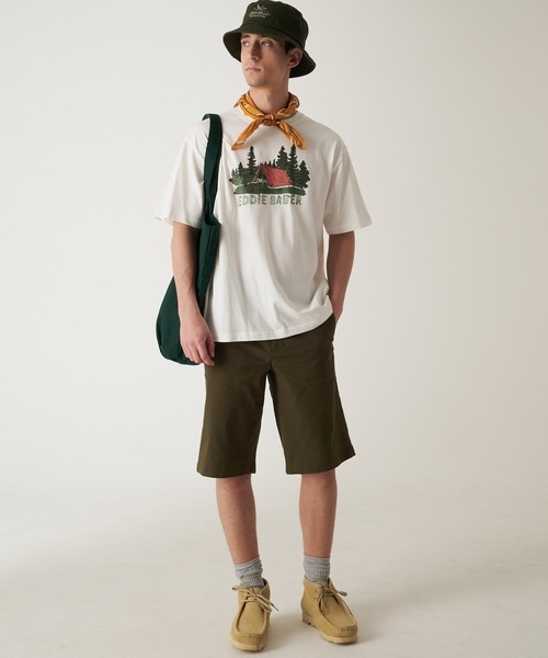 Eddie Bauer（エディーバウアー）の「グラフィックプリント Tシャツ（Tシャツ/カットソー・メンズ・ホワイト系2/ライトパープル/セージグリーン/ネイビー/ブラウン/ブラック/ホワイト系1/コーラル・L/M/XXL/XL/S）」の11枚目の写真