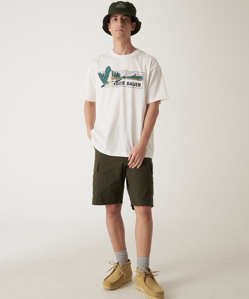 Eddie Bauer（エディーバウアー）の「グラフィックプリント Tシャツ（Tシャツ/カットソー・メンズ・ホワイト系2/ライトパープル/セージグリーン/ネイビー/ブラウン/ブラック/ホワイト系1/コーラル・L/M/XXL/XL/S）」の12枚目の写真