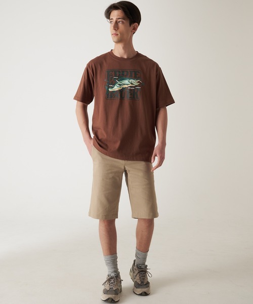 Eddie Bauer（エディーバウアー）の「グラフィックプリント Tシャツ（Tシャツ/カットソー・メンズ・ホワイト系2/ライトパープル/セージグリーン/ネイビー/ブラウン/ブラック/ホワイト系1/コーラル・L/M/XXL/XL/S）」の14枚目の写真