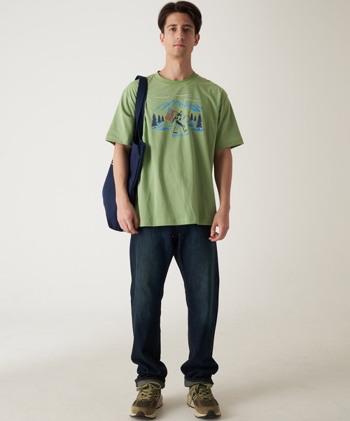 Eddie Bauer（エディーバウアー）の「グラフィックプリント Tシャツ（Tシャツ/カットソー・メンズ・ホワイト系2/ライトパープル/セージグリーン/ネイビー/ブラウン/ブラック/ホワイト系1/コーラル・L/M/XXL/XL/S）」の15枚目の写真
