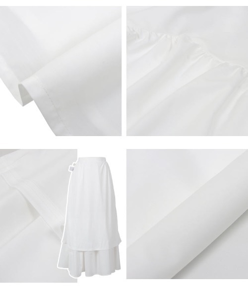 KOBE LETTUCE（コウベレタス）の「[ yuiさんコラボ ]バイアス切替えギャザースカート（スカート・レディース・オフホワイト/ブラック/ベージュ/ネイビー/チェック・M）」の9枚目の写真