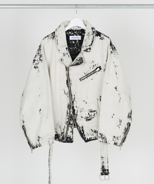 DISCOVERED BLEACH W RIDERS BLOUSON