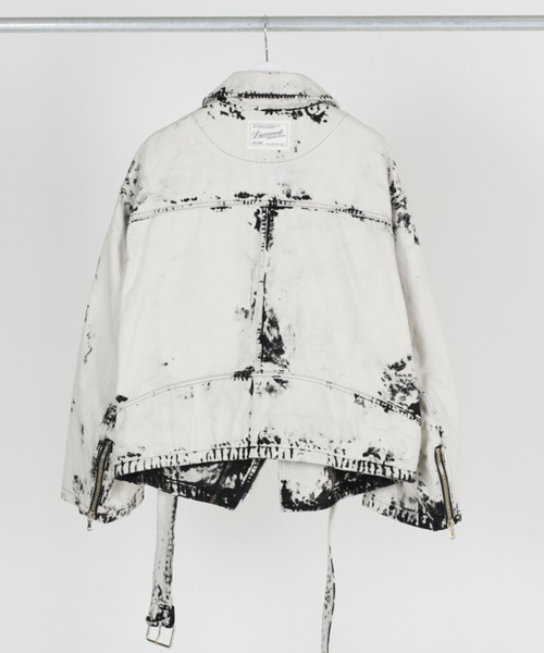 DISCOVERED（ディスカバード）の「DISCOVERED BLEACH W RIDERS BLOUSON（ライダースジャケット・メンズ・ブラック・1/3）」の3枚目の写真