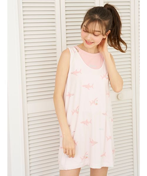 新品タグ付♡ ジェラートピケ ワンピ　ピンク 正規品】ジェラピケ 新品タグ付☆ ドーナツベアワンポイントT