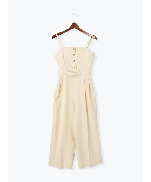 Te chichi TERRASSE（テチチテラス）の「フロントボタンサロペット《2025spring catalog item》（サロペット/オーバーオール・レディース・モカ/オフホワイト/ブラック・F）」の12枚目の写真