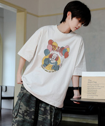 neos（ネオス）の「【neos】PENNY WISE ペニーワイズ ルーズシルエット ビンテージライク ユーズド風 プリント Tシャツ メンズ レディース ユニセックス（Tシャツ/カットソー）」
