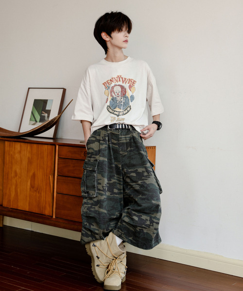 neos（ネオス）の「【neos】PENNY WISE ペニーワイズ ルーズシルエット ビンテージライク ユーズド風 プリント Tシャツ（Tシャツ/カットソー・メンズ・ホワイト系1/ホワイト系2/グレー系2/グレー系1・X-LARGE/LARGE/MEDIUM）」の12枚目の写真