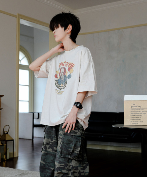 neos（ネオス）の「【neos】PENNY WISE ペニーワイズ ルーズシルエット ビンテージライク ユーズド風 プリント Tシャツ（Tシャツ/カットソー・メンズ・ホワイト系1/ホワイト系2/グレー系2/グレー系1・X-LARGE/LARGE/MEDIUM）」の15枚目の写真