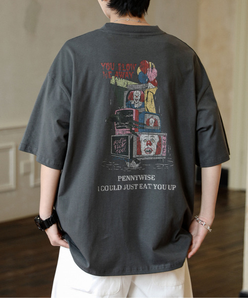 neos（ネオス）の「【neos】PENNY WISE ペニーワイズ ルーズシルエット ビンテージライク ユーズド風 プリント Tシャツ（Tシャツ/カットソー・メンズ・ホワイト系1/ホワイト系2/グレー系2/グレー系1・X-LARGE/LARGE/MEDIUM）」の21枚目の写真