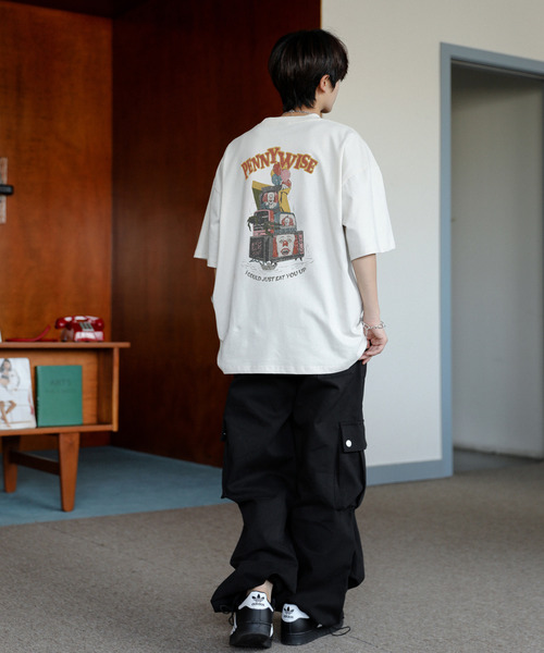 neos(ネオス)の「【neos】PENNY WISE ペニーワイズ ルーズシルエット ビンテージライク ユーズド風 プリント Tシャツ メンズ レディース ユニセックス(Tシャツ/カットソー・メンズ・ホワイト系1/ホワイト系2/グレー系2/グレー系1・X-LARGE/LARGE/MEDIUM)」の19枚目の写真