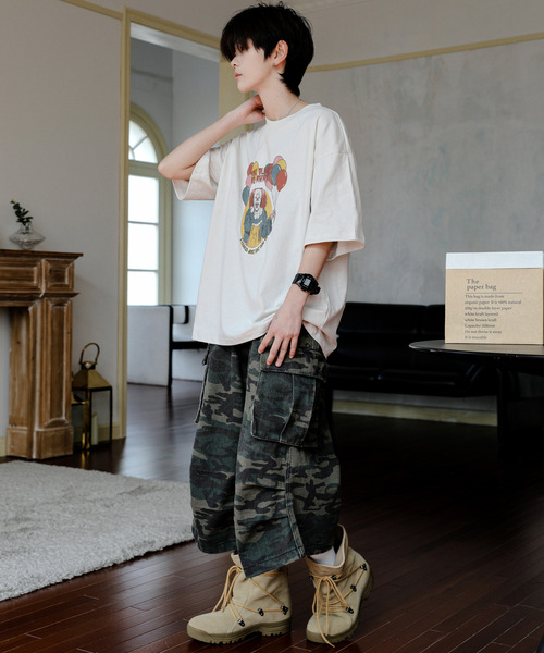 neos(ネオス)の「【neos】PENNY WISE ペニーワイズ ルーズシルエット ビンテージライク ユーズド風 プリント Tシャツ メンズ レディース ユニセックス(Tシャツ/カットソー・メンズ・ホワイト系1/ホワイト系2/グレー系2/グレー系1・X-LARGE/LARGE/MEDIUM)」の5枚目の写真