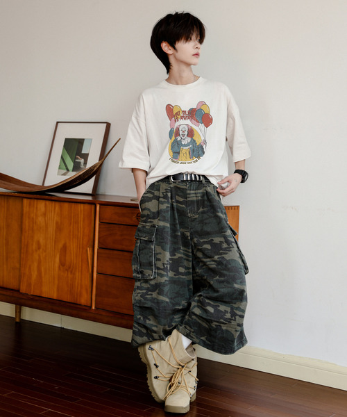 neos(ネオス)の「【neos】PENNY WISE ペニーワイズ ルーズシルエット ビンテージライク ユーズド風 プリント Tシャツ メンズ レディース ユニセックス(Tシャツ/カットソー・メンズ・ホワイト系1/ホワイト系2/グレー系2/グレー系1・X-LARGE/LARGE/MEDIUM)」の8枚目の写真