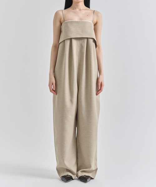 louren(ローレン )の「《ZOZOTOWN限定》【Louren/ローレン】back tie combinaison/バックタイコンビネゾン/オールインワン(つなぎ/オールインワン・レディース・ブラック/ベージュ・M/S)」の8枚目の写真