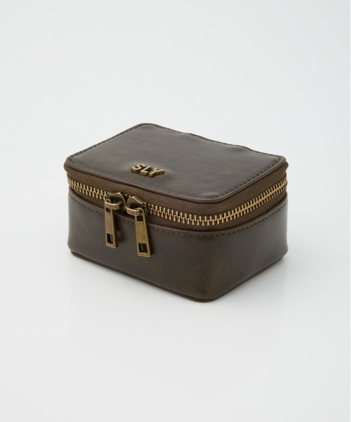 SLY（スライ）の「SQUARE MINI POUCH スクエア ミニポーチ（ポーチ・レディース・ブラック/ブラウン・FREE）」の11枚目の写真