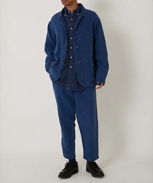 BLUE BLUE（ブルーブルー）の「インディゴ ハイカウントリネンキャンバス ウォーンアウト トラウザーズ（その他パンツ・メンズ・インディゴブルー・SMALL/MEDIUM/LARGE/X-LARGE）」の3枚目の写真