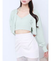 EATME | リボンボタンデザインアンサンブル(ニット/セーター)