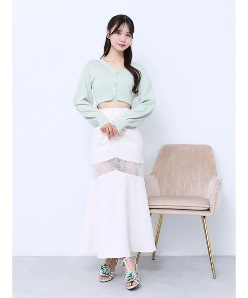 EATME（イートミー）の「リボンボタンデザインアンサンブル（ニット/セーター・レディース・グリーン/イエロー/ブルー・FREE）」の7枚目の写真