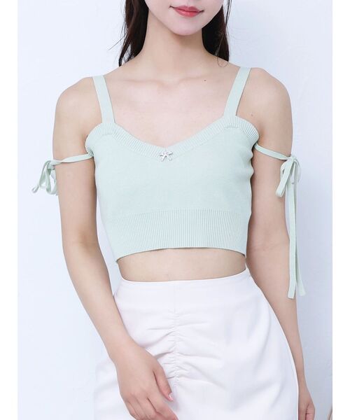 EATME（イートミー）の「リボンボタンデザインアンサンブル（ニット/セーター・レディース・グリーン/イエロー/ブルー・FREE）」の12枚目の写真