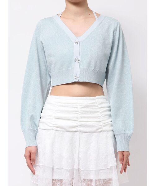 EATME（イートミー）の「リボンボタンデザインアンサンブル（ニット/セーター・レディース・グリーン/イエロー/ブルー・FREE）」の14枚目の写真