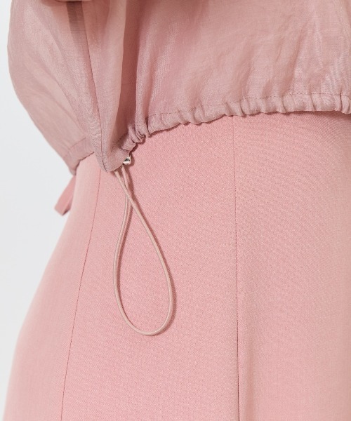 AND COUTURE(アンドクチュール)の「シアーシャツ&ワンピースSET(セットアップ・レディース・ブラック/ミント/ピンク・FREE)」の6枚目の写真