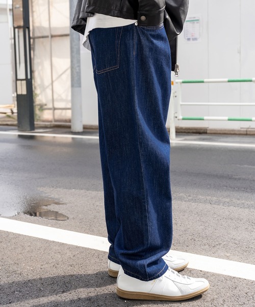 Subciety（サブサエティ）の「Wide tapered denim pants（デニムパンツ・メンズ・ブラック/インディゴブルー・マルチサイズ）」の10枚目の写真