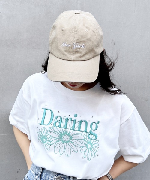 INGNI（イング）の「ヴィンテージウォッシュドキャップ（キャップ・レディース・ブラック/ブルー/ベージュ・ONE SIZE）」の3枚目の写真