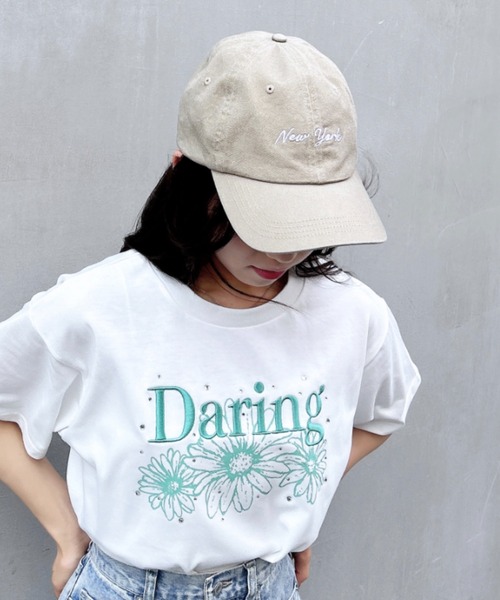 INGNI（イング）の「ヴィンテージウォッシュドキャップ（キャップ・レディース・ブラック/ブルー/ベージュ・ONE SIZE）」の4枚目の写真