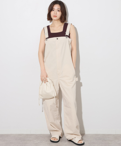 JOURNAL STANDARD relume（ジャーナルスタンダード　レリューム）の「《追加2》Vis/Polyスクエアネックリブタンクトップ（タンクトップ・レディース・ブラック/ベージュ系その他/ブラウン/ホワイト・FREE）」の13枚目の写真