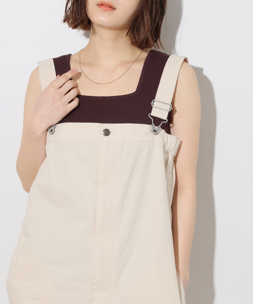 JOURNAL STANDARD relume（ジャーナルスタンダード　レリューム）の「《追加2》Vis/Polyスクエアネックリブタンクトップ（タンクトップ・レディース・ブラック/ベージュ系その他/ブラウン/ホワイト・FREE）」の15枚目の写真