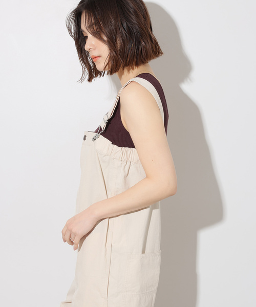 JOURNAL STANDARD relume（ジャーナルスタンダード　レリューム）の「《追加2》Vis/Polyスクエアネックリブタンクトップ（タンクトップ・レディース・ブラック/ベージュ系その他/ブラウン/ホワイト・FREE）」の16枚目の写真