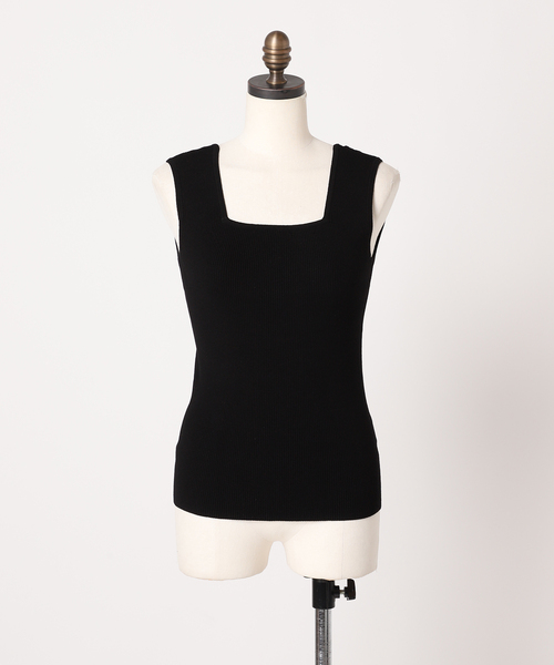 JOURNAL STANDARD relume（ジャーナルスタンダード　レリューム）の「《追加2》Vis/Polyスクエアネックリブタンクトップ（タンクトップ・レディース・ブラック/ベージュ系その他/ブラウン/ホワイト・FREE）」の20枚目の写真