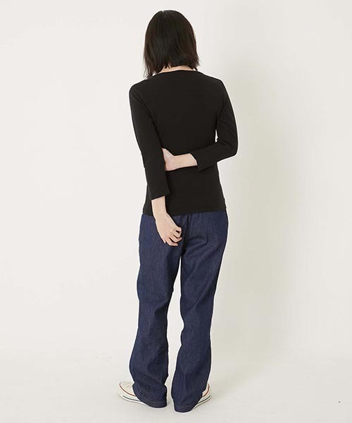 ストレッチフライス ボートネック ハーフスリーブ Tシャツ