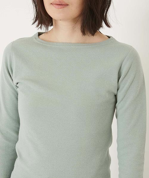ストレッチフライス ボートネック ハーフスリーブ Tシャツ