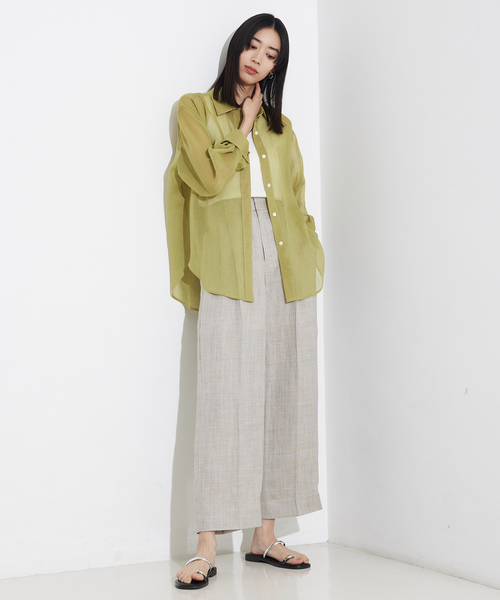 ブラウス シャツ ソフトオーガンジーシアーシャツ/夏服 レディース URBAN RESEARCH（アーバンリサーチ）の「ソフトオーガンジー