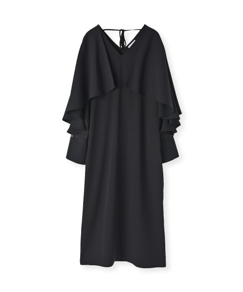 marjour(マージュール)の「RUFFLE DRESS(ワンピース・レディース・ネイビー/ブラック・M)」の2枚目の写真