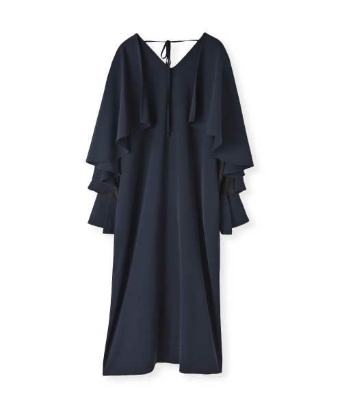 marjour(マージュール)の「RUFFLE DRESS(ワンピース・レディース・ネイビー/ブラック・M)」の4枚目の写真