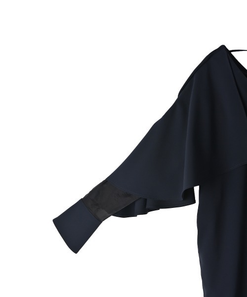 marjour(マージュール)の「RUFFLE DRESS(ワンピース・レディース・ネイビー/ブラック・M)」の7枚目の写真