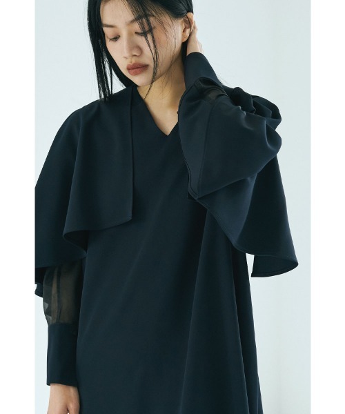 marjour（マージュール）の「RUFFLE DRESS（ワンピース・レディース・ネイビー/ブラック・M）」の20枚目の写真