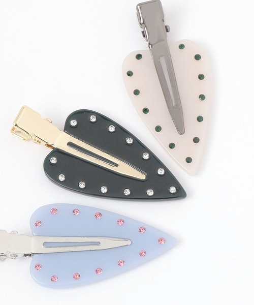 niko and...（ニコアンド）の「ハート3SETヘアクリップ（バレッタ/ヘアクリップ・レディース・グリーン/アイボリー/ライトブルー・0）」の5枚目の写真