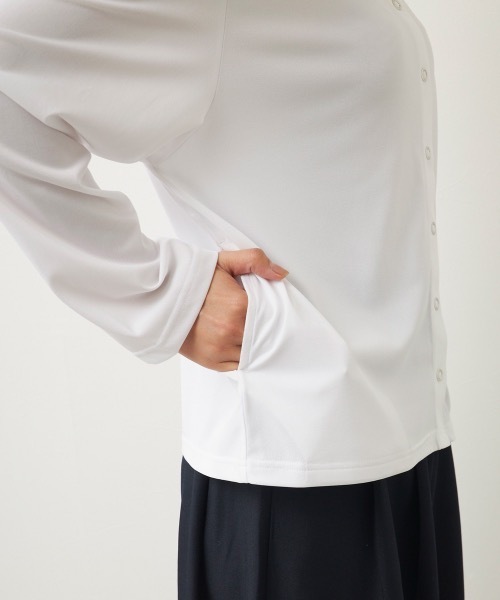 Disney（ディズニー）の「【OP/オーピー】ミッキー/水陸両用スナップボタンカーディガン/レディース（カーディガン/ボレロ・レディース・ピンク/チャコールグレー/ホワイト・MEDIUM/LARGE/X-LARGE）」の8枚目の写真