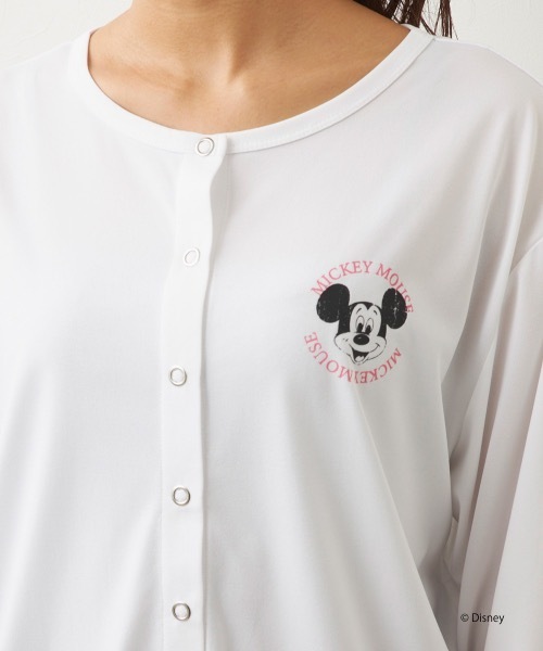 Disney（ディズニー）の「【OP/オーピー】ミッキー/水陸両用スナップボタンカーディガン/レディース（カーディガン/ボレロ・レディース・ピンク/チャコールグレー/ホワイト・MEDIUM/LARGE/X-LARGE）」の9枚目の写真