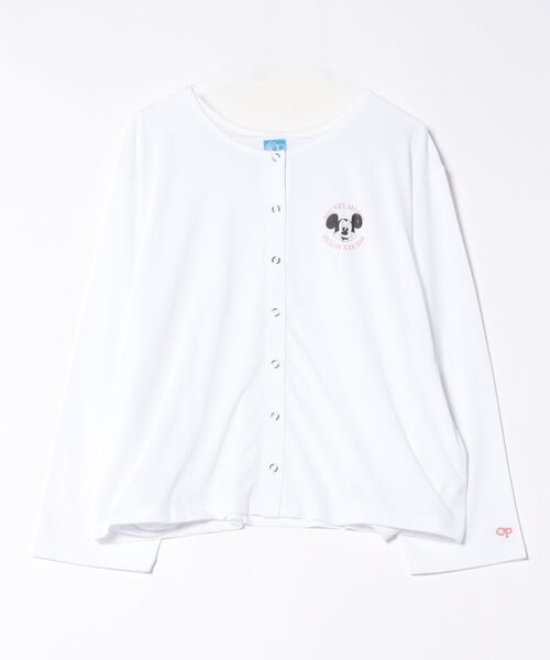 Disney（ディズニー）の「【OP/オーピー】ミッキー/水陸両用スナップボタンカーディガン/レディース（カーディガン/ボレロ・レディース・ピンク/チャコールグレー/ホワイト・MEDIUM/LARGE/X-LARGE）」の17枚目の写真