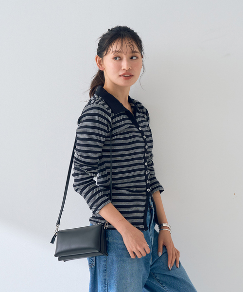 MILLER（ミラー）の「【Robert P.Miller / ロバートピーミラー】Prib Cardigan リブカーディガン（カーディガン/ボレロ・レディース・ブラック・フリー）」の6枚目の写真