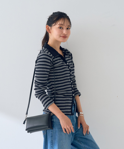 MILLER（ミラー）の「【Robert P.Miller / ロバートピーミラー】Prib Cardigan リブカーディガン（カーディガン/ボレロ・レディース・ブラック・フリー）」の7枚目の写真